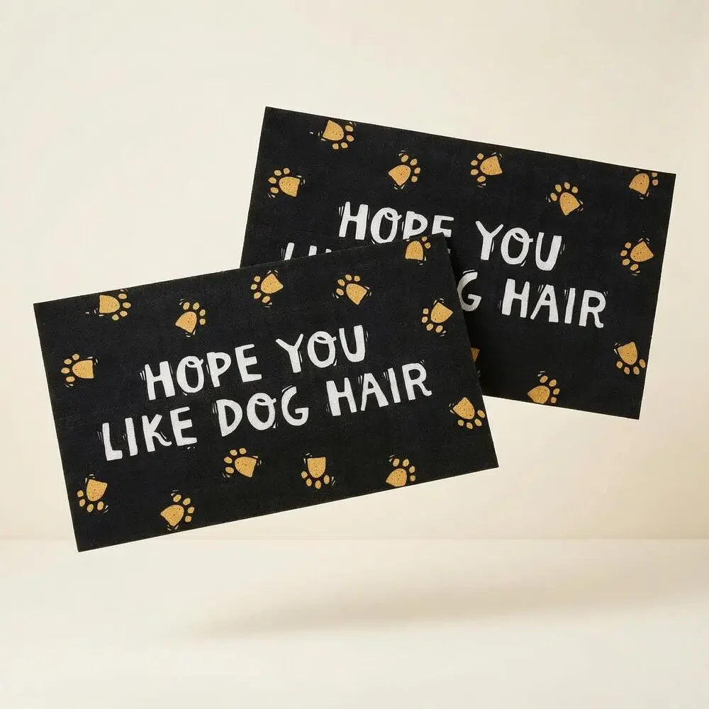 Set of 2 Hope You Like Dog Hair Indoor/Outdoor Rug | 34